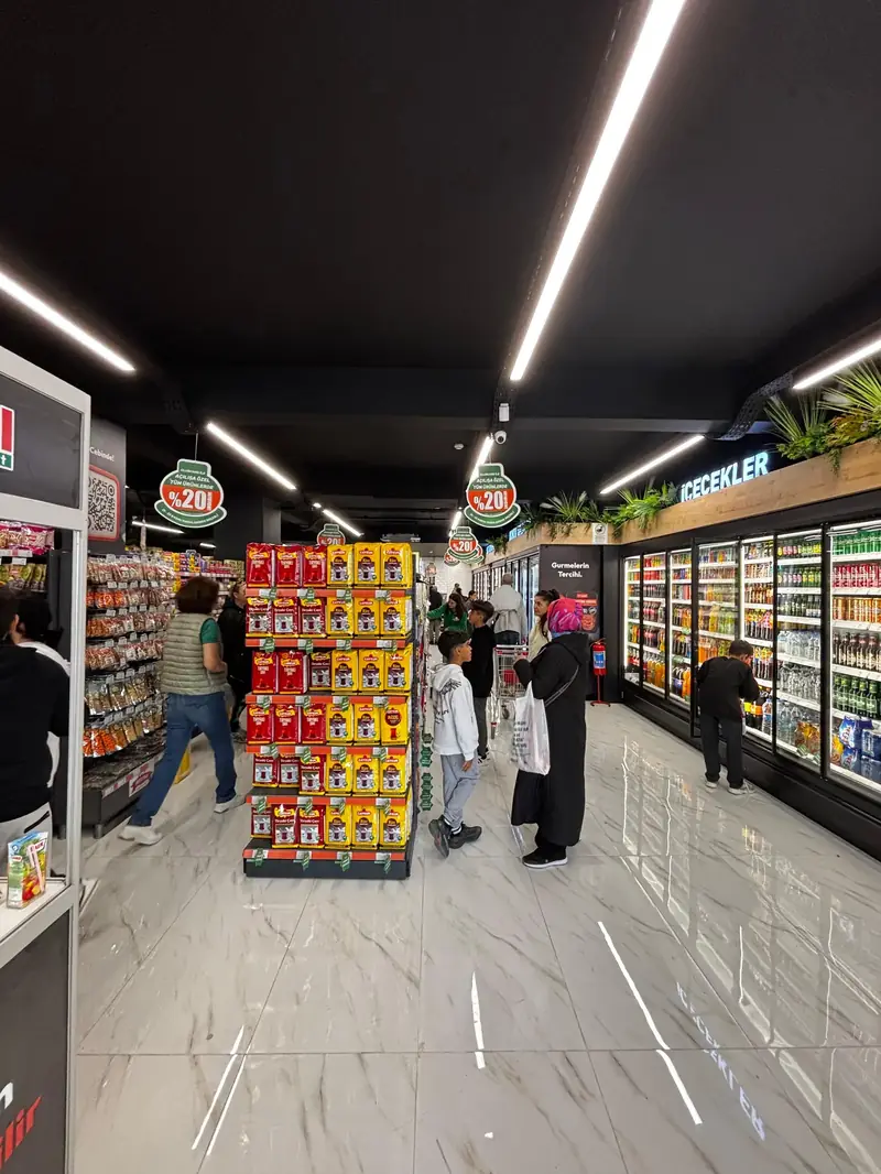 Market lineer LED aydınlatma projesi